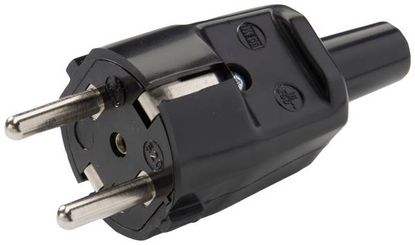 Martin Kaiser 520/sw Schutzkontaktstecker PVC 250 V Schwarz IP20