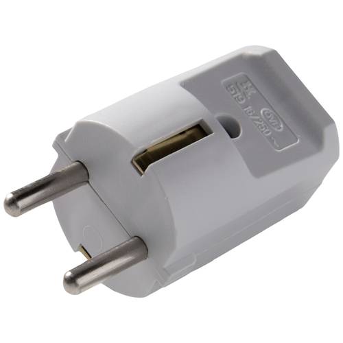 Martin Kaiser 519oT/gr Schutzkontaktstecker Polyamid 6 250 V Grau IP20