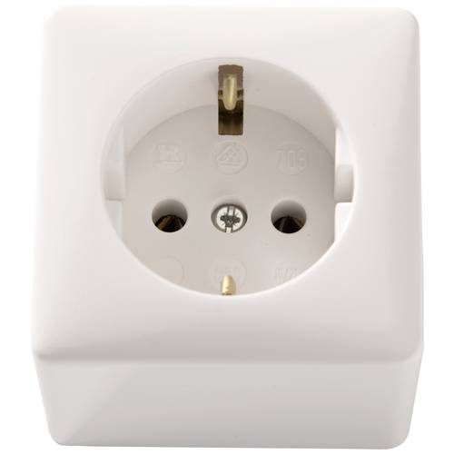 Martin Kaiser 703/kws Aufputz-Steckdose 1er Set IP20 Kalkweiß