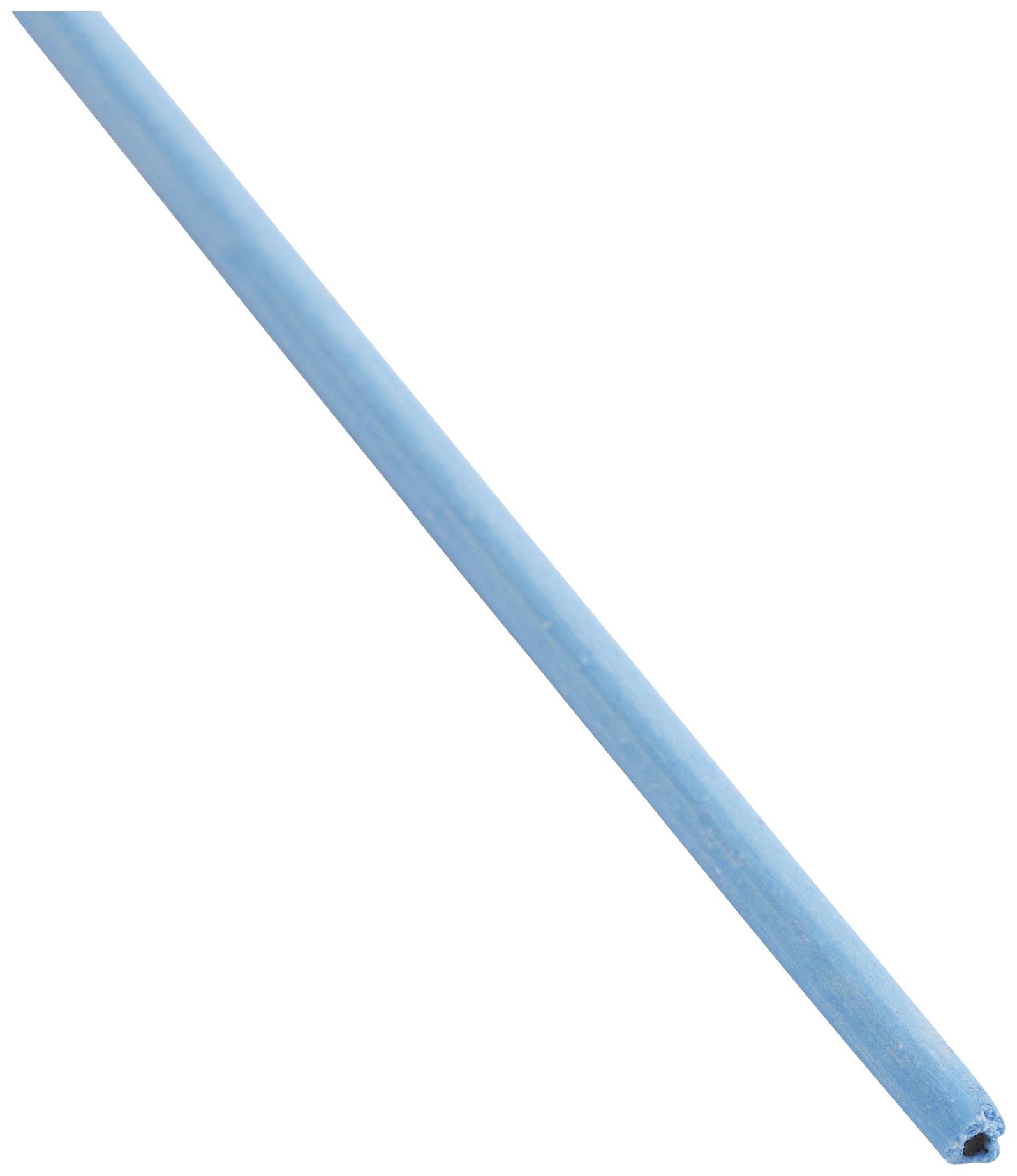 Ein langer blauer Stab mit glatter Oberfläche.