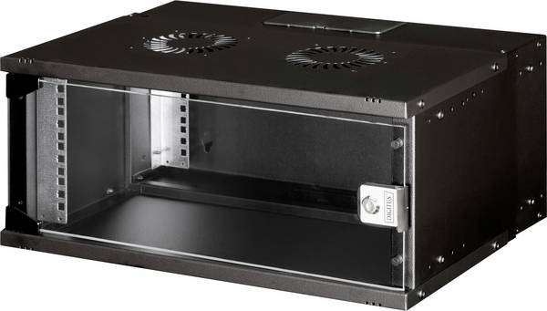 Digitus DN-49201 19 Zoll Wandgehäuse (B x H x T) 540 x 240 x 400 mm 4 HE Schwarz, Schwarz (RAL 9005)