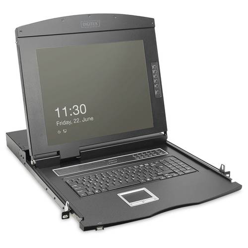 Digitus DS-72221-7ES KVM-Konsole HDMI Maus, Tastatur 1920 x 1080 Pixel