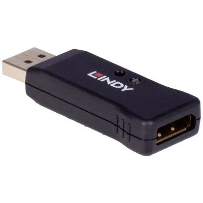 Ein USB-Adapter mit der Aufschrift 'LINDY', der an ein USB-Gerät angeschlossen werden kann. Ideal für Verbindungen oder Datenübertragung.