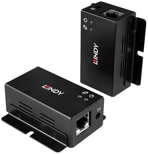 LINDY 2 Port USB 2.0 Cat.6 Extender USB-A (USB 2.0) USB Extender über Netzwerkkabel RJ45 50 m
