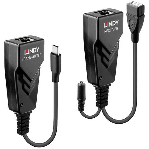 LINDY USB 2.0 Typ C Cat.6 Extender USB-C® (USB 2.0) USB Extender über Netzwerkkabel RJ45 100 m