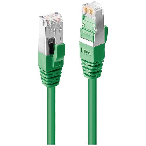 Thumbnail - LINDY 47686 RJ45 Netzwerkkabel, Patchkabel CAT 6a S/FTP 30.00 m Grün 1 St.
