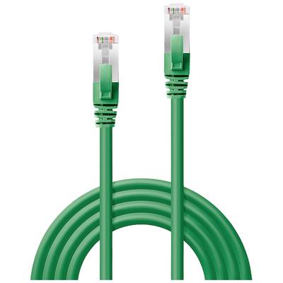 Grünes Ethernet-Kabel mit zwei RJ45-Steckern, geeignet für Netzwerkverbindungen und Datenübertragung.