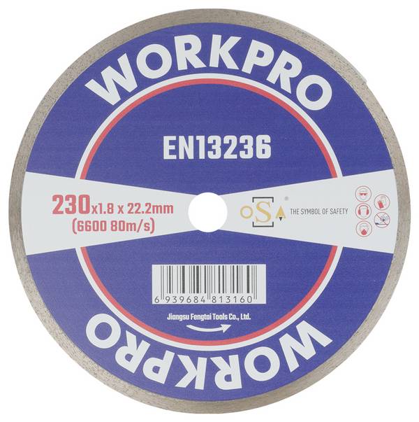 WorkPro  GSOSCR-4 Diamanttrennscheibe 230 mm 1 St. Keramik, Porzellan, Marmor, Mauerwerk, Glas, Kalkstein, Granit, Naturstein, Sandstein