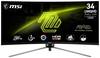 MSI MAG 345CQRDE Gaming Monitor EEK F (A - G) 86.4 cm (34 Zoll) 3440 x 1440 Pixel 16:9 1 ms HDMI®, DisplayPort, Kopfhörer-Buchse VA LCD