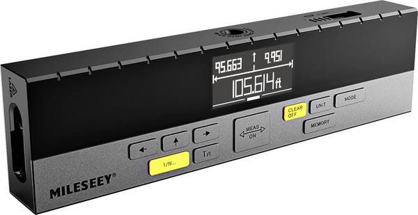 MILESEEY DP20 PRO Laser-Entfernungsmesser Stativadapter 6.3 mm (1/4"), Stativ, Li-Ionen Akku, Dokumentations-App 120 m