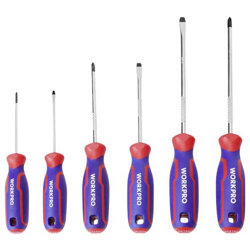 WorkPro 6 tlg Universal Schraubendreher-Set PH0, PH1, PH2