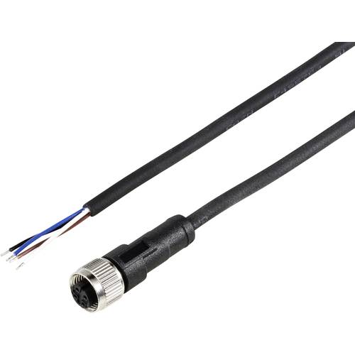 TRU COMPONENTS TC-12833000 Sensor-/Aktor-Anschlussleitung M12 Kupplung, gerade 2 m Polzahl Sensoren: 4 1 St.
