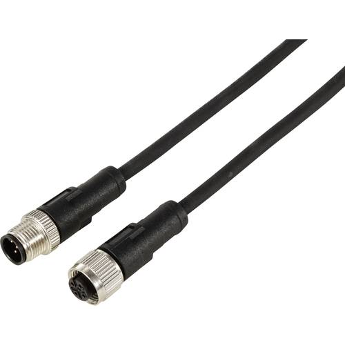 TRU COMPONENTS TC-12833004 Sensor-Aktor-Verlängerungsleitung M12 Stecker gerade auf Kupplung gerade 5 m Polzahl Sensoren...