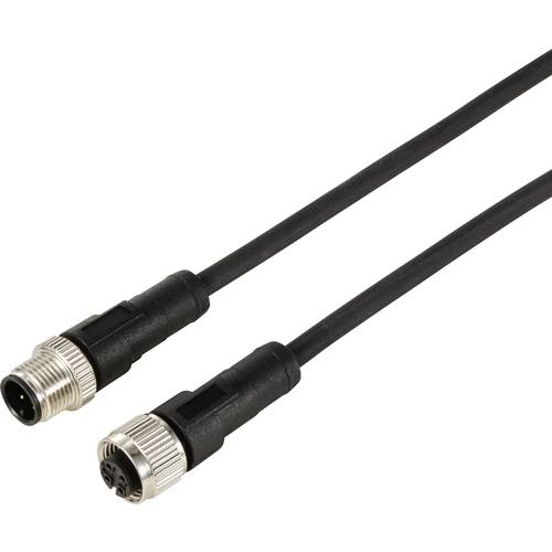 TRU COMPONENTS TC-12833008 Sensor-Aktor-Verlängerungsleitung M12 Stecker gerade auf Kupplung gerade 2 m Polzahl Sensoren...