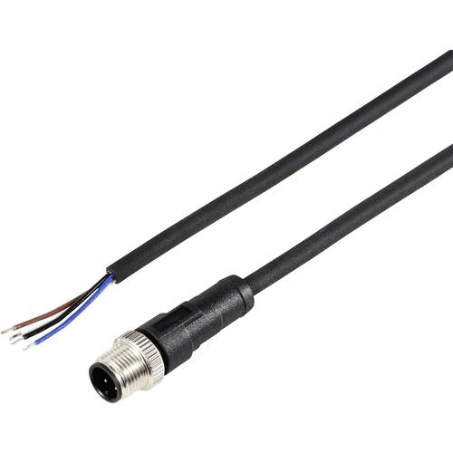 TRU COMPONENTS TC-12833088 Sensor-/Aktor-Anschlussleitung M12 Stecker, gerade 10 m Polzahl Sensoren: 4 1 St.
