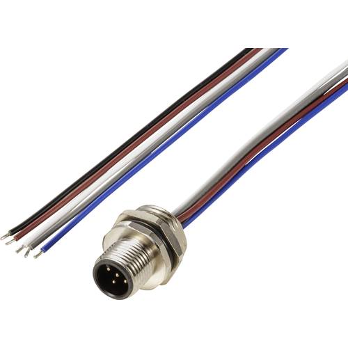 TRU COMPONENTS TC-12833036 Sensor/Aktor Einbaustecker M12 Stecker, Einbau 0.5 m Polzahl Sensoren: 5 1 St.