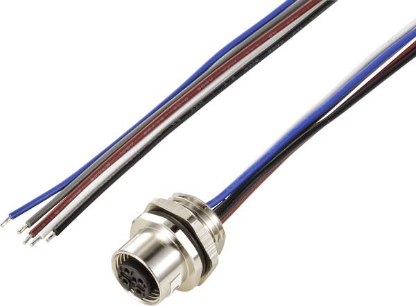 TRU COMPONENTS TC-12833044 Sensor/Aktor Einbaubuchse M12 Buchse, Einbau 0.5 m Polzahl Sensoren: 5 1 St.