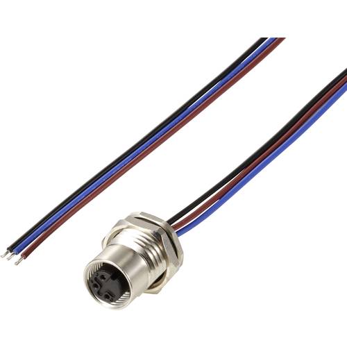 TRU COMPONENTS TC-12833056 Sensor/Aktor Einbaubuchse M12 Buchse, Einbau 0.5 m Polzahl Sensoren: 3 1 St.