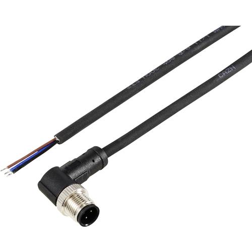 TRU COMPONENTS TC-12833092 Sensor-/Aktor-Anschlussleitung M12 Stecker, gewinkelt 2 m Polzahl Sensoren: 3 1 St.