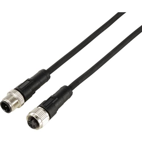 TRU COMPONENTS TC-12833104 Sensor-Aktor-Verlängerungsleitung M12 Stecker gerade auf Kupplung gerade 2 m Polzahl Sensoren...