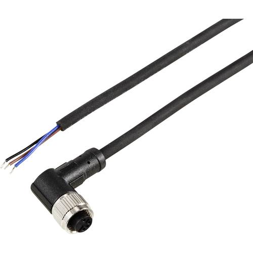 TRU COMPONENTS TC-12833112 Sensor-/Aktor-Anschlussleitung M12 Kupplung, gewinkelt 5 m Polzahl Sensoren: 3 1 St.