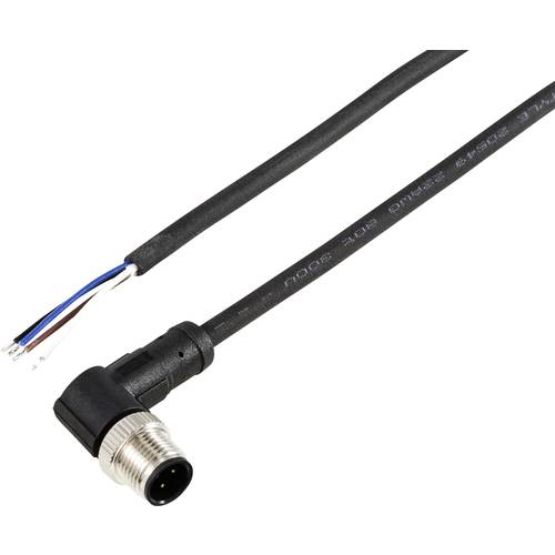 TRU COMPONENTS TC-12833020 Sensor-/Aktor-Anschlussleitung M12 Stecker, gewinkelt 10 m Polzahl Sensoren: 4 1 St.