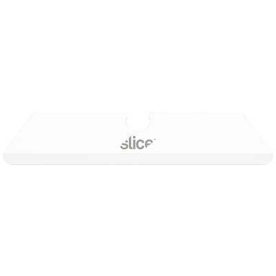 Ein weißes Ersatzklingenmesser mit der Aufschrift 'slice'.