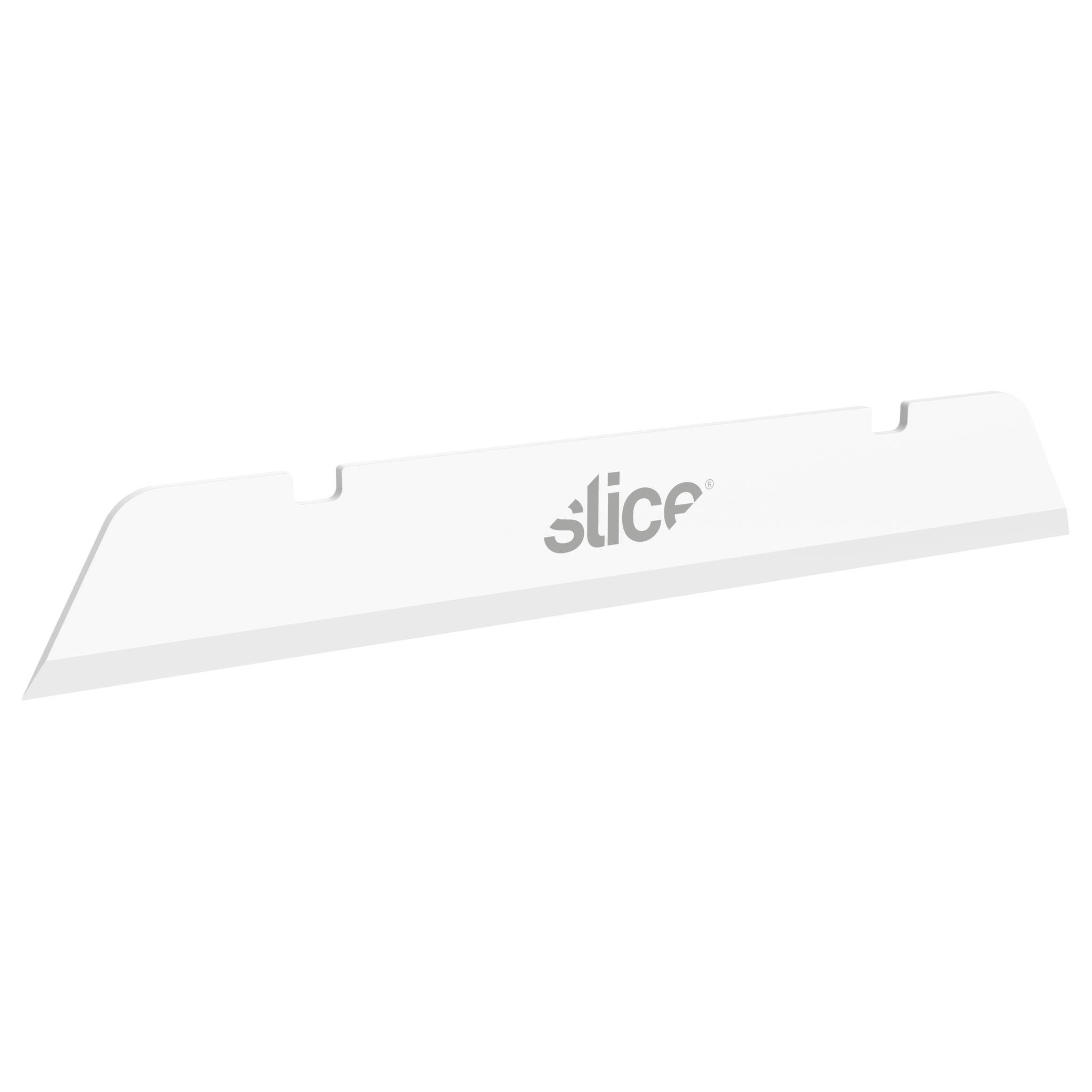 Weißes Ersatzmesser der Marke Slice, verwendet für präzises Schneiden in Hobby- oder professionellen Anwendungen.