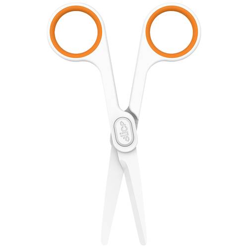 Slice 10544 Universalschere Linkshänder, Rechtshänder 141 mm Weiß, Orange