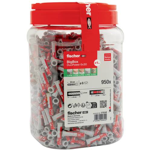 Fischer 570548 DuoPower Dübelset 30 mm 6 mm 950 St.