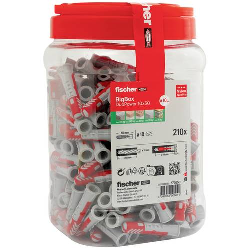 Fischer 570550 DuoPower Dübelset 50 mm 10 mm 210 St.