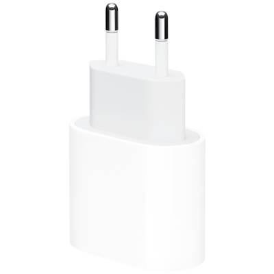 Ein weißes USB-Ladegerät mit zwei Steckern.