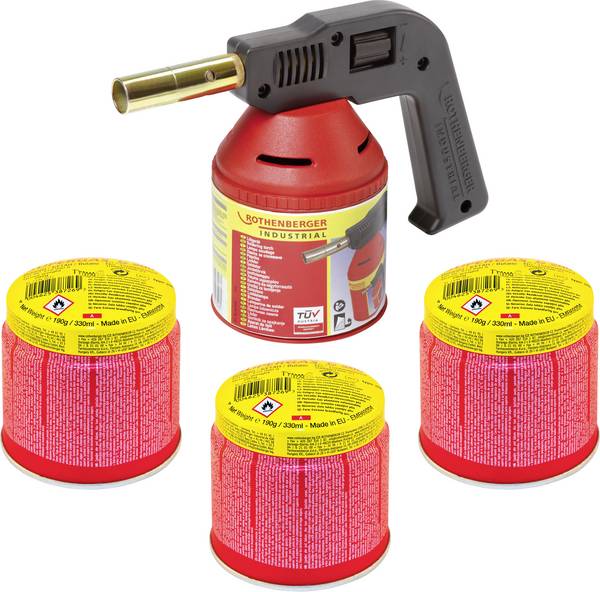 Rothenberger Industrial 1000000981 Lötlampe 1750 °C inkl. Gaskartusche 1 Set