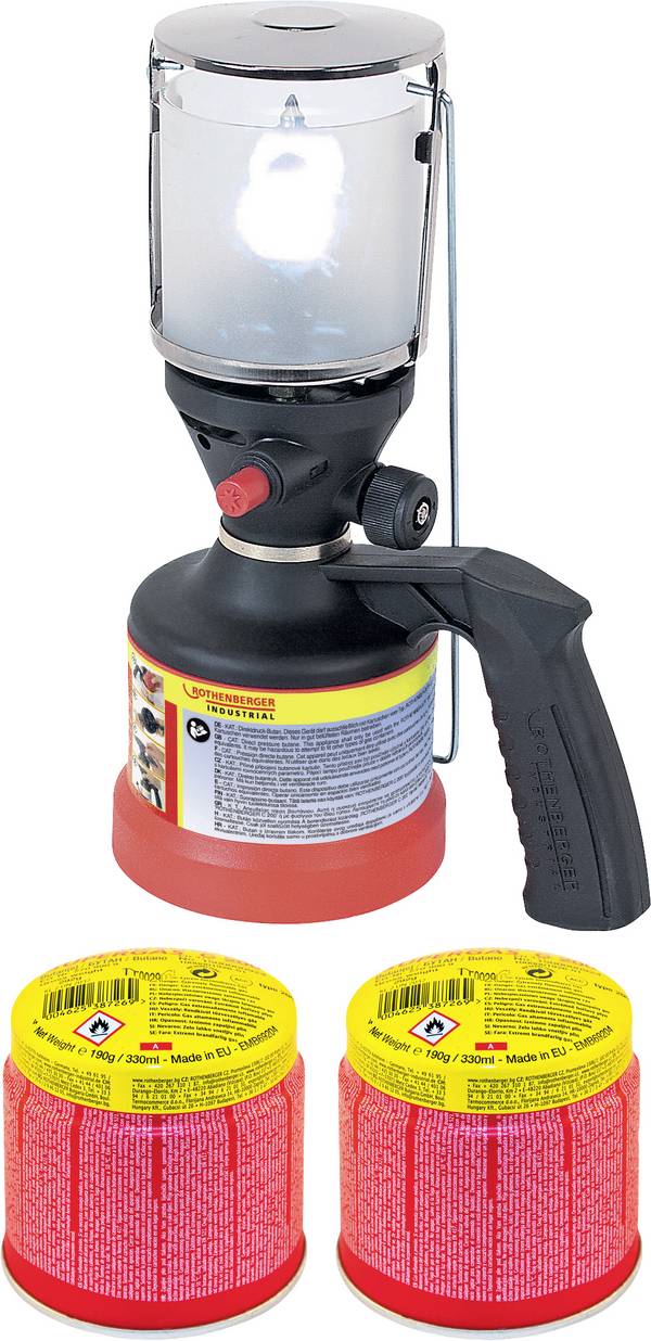 Rothenberger Industrial 1500004209 Scout + C 200 ILL  Camping-Leuchte     Schwarz/Silber