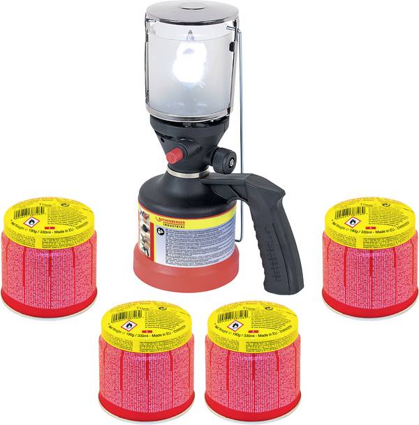 Rothenberger Industrial 1500004210 Scout + C 200 ILL  Camping-Leuchte     Schwarz/Silber
