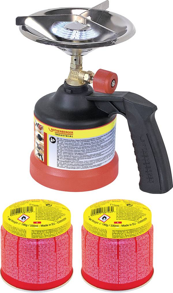Rothenberger Industrial Gas Camping Kocher Scout + C 200 ILL 1500004212 Metall