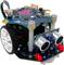 Ein kleiner fahrbarer Roboter mit Sensoren und Rädern. Er besitzt eine Mikrocontroller-Platine, ideal für Bildung im Bereich Robotik.