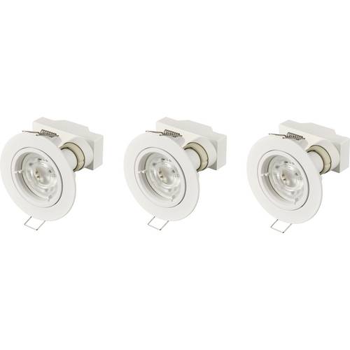 Thumbnail - Sygonix SY-6417588 LED-Einbauleuchte 3er Set LED GU10 3 W Weiß