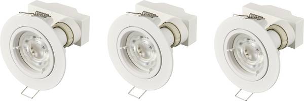 Sygonix SY-6417588 LED-Einbauleuchte 3er Set LED GU10 3 W Weiß