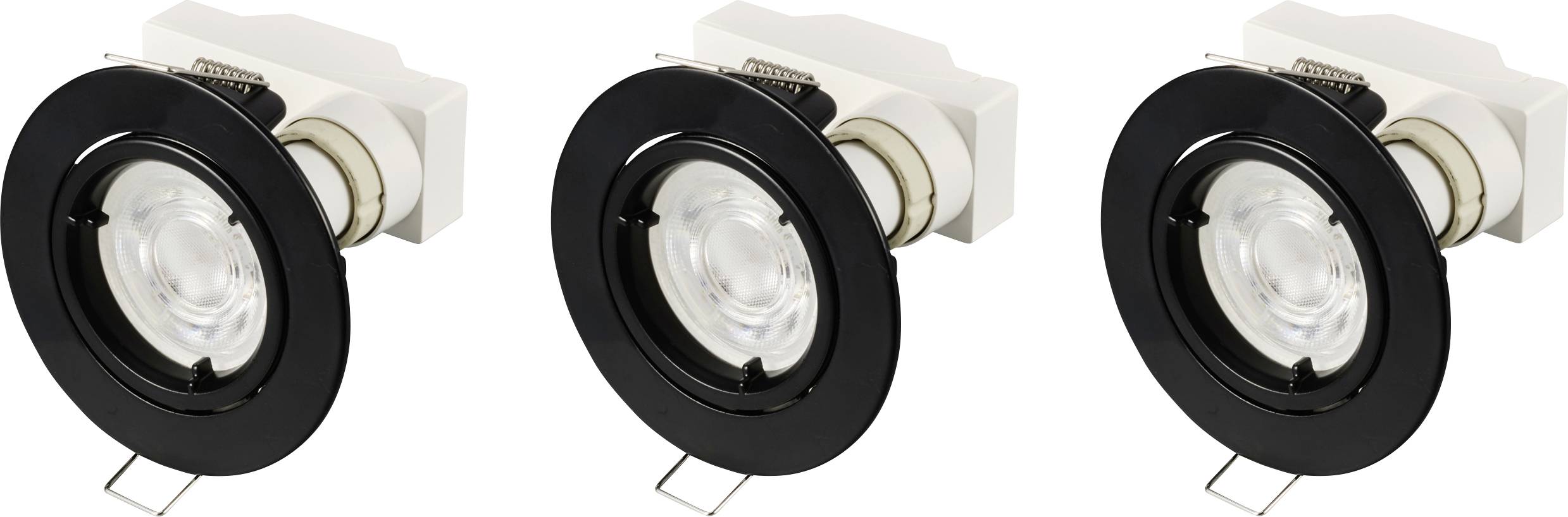 Sygonix SY-6417590 LED-Einbauleuchte 3er Set LED GU10 3 W Schwarz