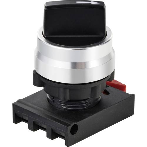 TRU COMPONENTS TC-12835256 ONPOW26BK-X/21 Wahlschalter-Frontelement Knebel Schwarz 2 x 90 ° 1 St.