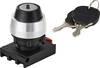 TRU COMPONENTS TC-12835264 ONPOW26BK-Y/21 Schlüsselschalter-Frontelement Knebel Schwarz 2 x 90 ° 1 St.