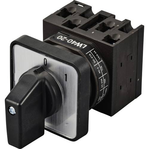 TRU COMPONENTS TC-LW40-20 C04/2A48I Nockenschalter 20 A 690 V 1 x 45 ° Schwarz, Grau 1 St.