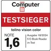 'Siegel von Computer Bild: TESTSIEGER für tolino vision color, Note 1,6. Ausgabe 18/2024, 5 E-Book-Reader im Test.'