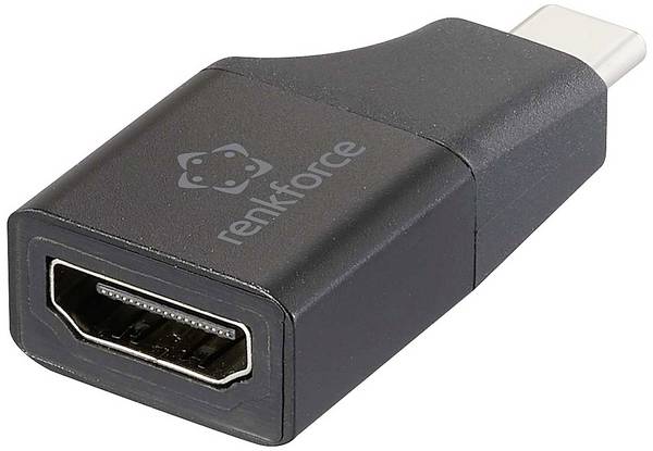 Renkforce RF-6418168 USB-C® / HDMI Adapter [1x USB-C® Stecker - 1x HDMI-Buchse] Schwarz