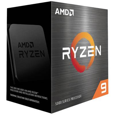 'AMD Ryzen 9 5000 Series Prozessor' auf der Verpackung eines Computerprozessors.