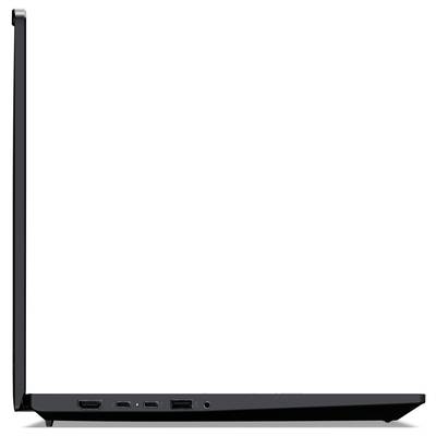 Ein seitlich geöffneter Laptop zeigt Anschlüsse wie HDMI, USB-C und USB-A an der linken Seite des Geräts.