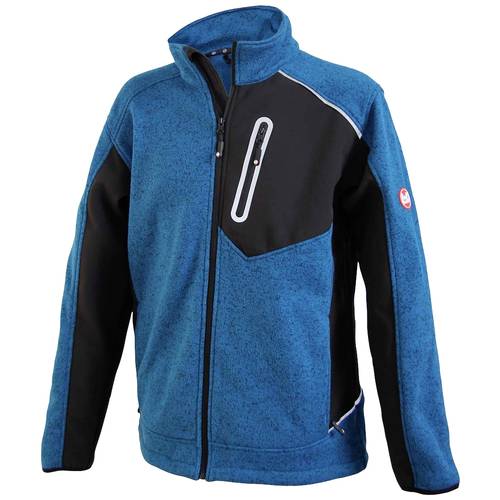 Thumbnail - Leipold Doehle 4289-40-XXL SKARA Strickjacke in petrol/schwarz meliert, Polyester und Softshell mit recyceltem Material,...