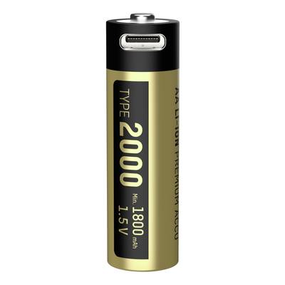 ANSMANN Batterie AA rechargeable au lithium avec prise de charge, lot de 4 ANSMANN Batterie AA rechargeable au lithium avec prise de charge, lot de 4