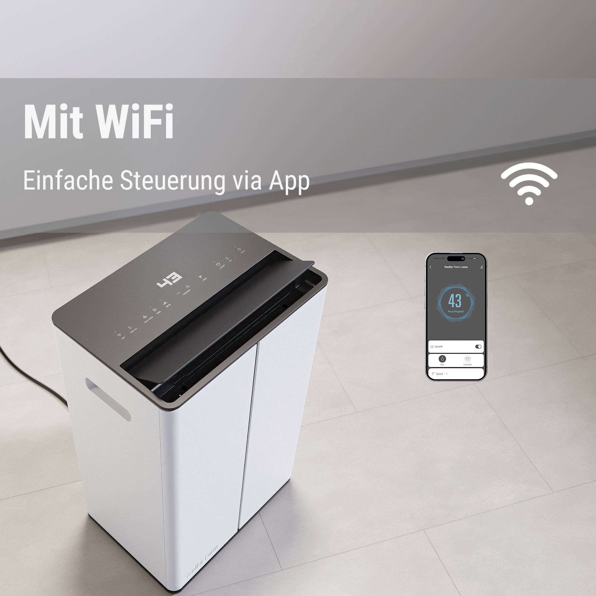 Stadler Form Lukas Luftentfeuchter 70 m² 0.83 l/h Weiß-15